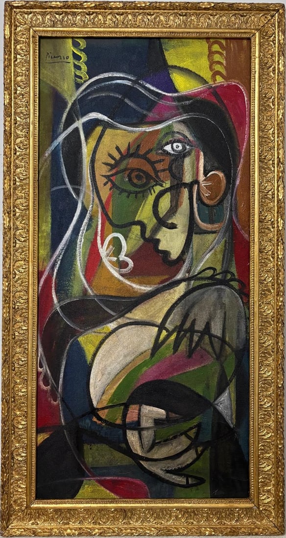 Pablo Picasso Spanish 1881-1973 Oil on Canvas in the style of . Dali,Magritte,Chagall & Picasso Era (1 of 8)