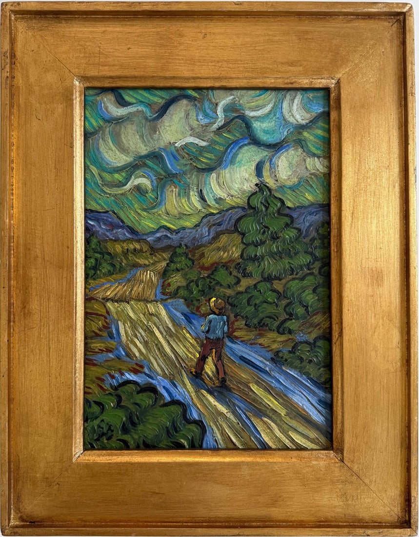 Vincent Van Gogh Dutch 1853-1890 Oil on Canvas painting in the style of. Gaugin, Monet, Degas Period (1 of 8)