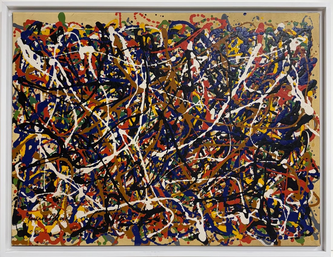 Jackson pollock American Oil on Canvas Painting In The Style of. Rothko, Kline, & Pollock Era: Title: Convergence in Motion Technique: Oil on Canvas Measures: 19 x 26 inches Year: No dated Condition: Good Provenance: Private collection, United States. Originally acquired in 1957 by the father o