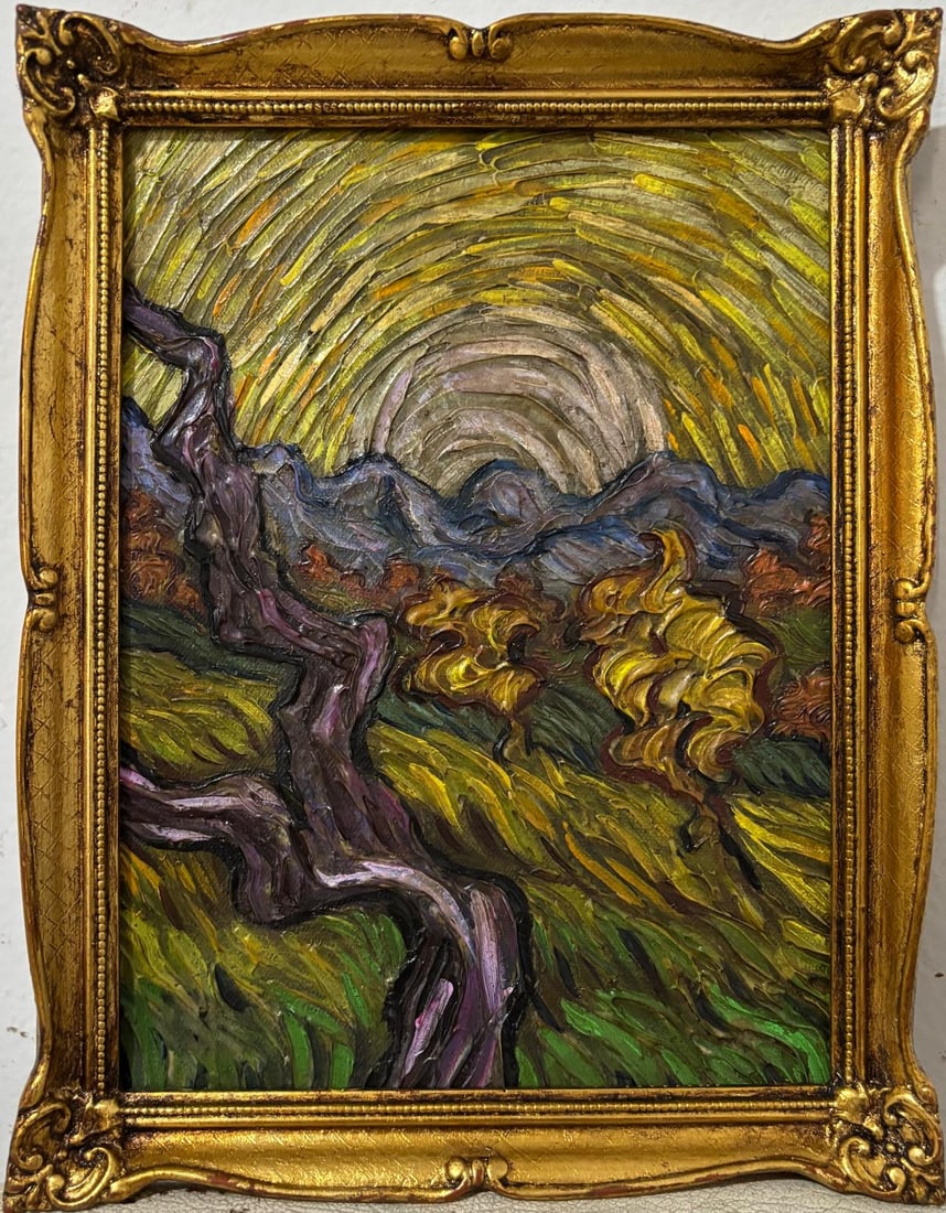 Vincent Van Gogh Dutch 1853-1890 Oil on Canvas painting in the style of. Gaugin, Monet, Degas Period (1 of 8)