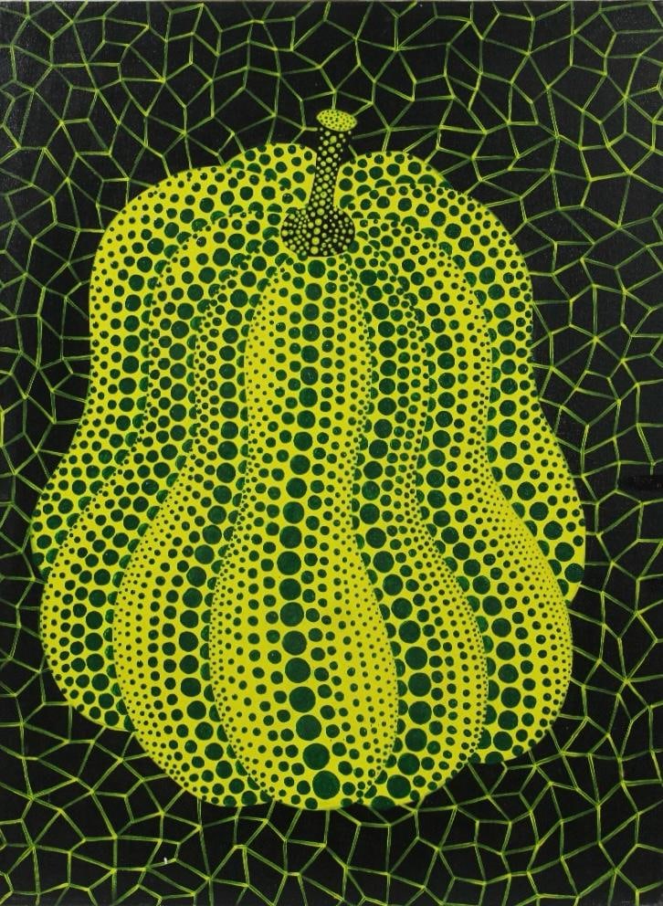 Yayoi Kusama, Japanese (1929 )  Acrylic on canvas, in the style of the Warhol, Lichtenstein (1 of 9)