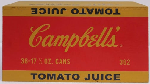 Andy Warhol American (1928–1987)  Painted wooden box in the style of, the Lichtenstein Era