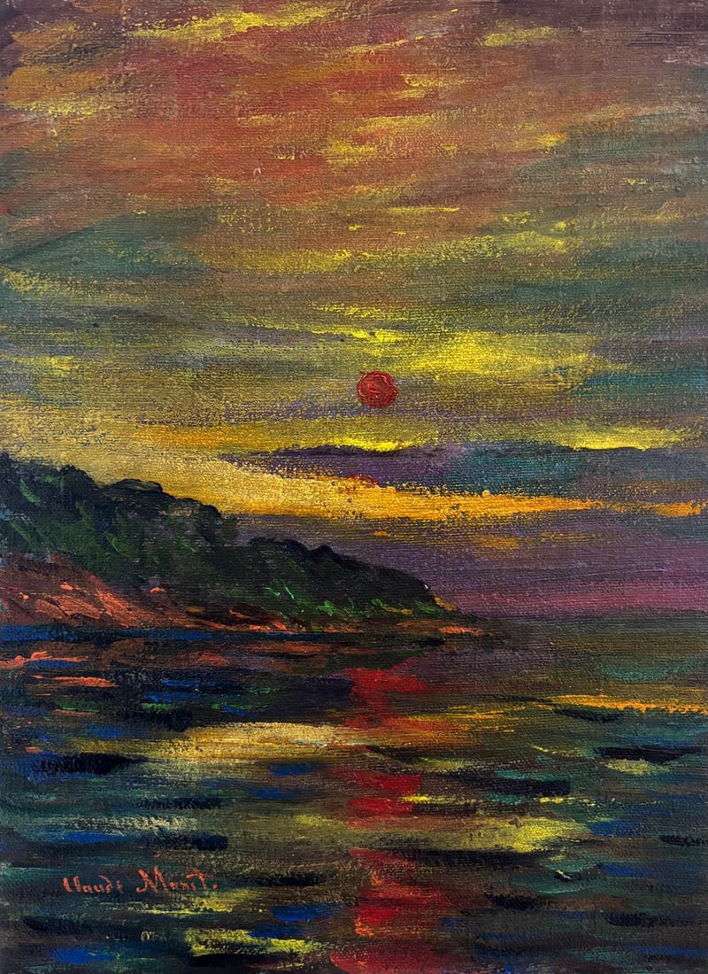 Claude Monet French 1840 - 1926 Oil on Canvas in the style of. Renoir & Manet Impressionist Era. (1 of 5)