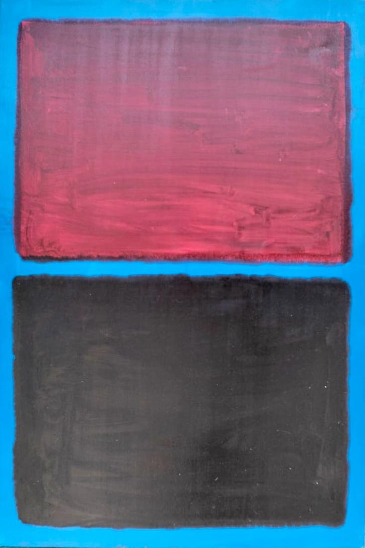Mark Rothko Russian 1903 - 1970 Oil on Canvas painting in the style of. Pollock, Kline, Abstract Era (1 of 7)