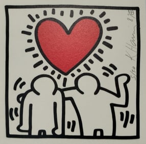 Keith Haring American 1958 - 1990 Silkscreen In The Style of. Warhol & Haring Pop Art Period.