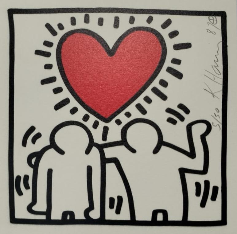 Keith Haring American 1958 - 1990 Silkscreen In The Style of. Warhol & Haring Pop Art Period. (1 of 3)