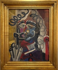 Pablo Picasso Spanish 1881-1973 Oil on Canvas in the style of . Dali,Magritte,Chagall & Picasso Era