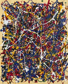 Jackson Pollock American 1912–1956 Oil Paint on Canvas in the style of. de Kooning, Rothko Era