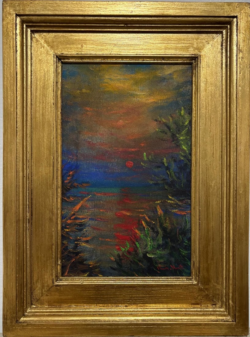 Claude Monet French (1840–1926)  Oil on canvas in the style of, the Renoir, Sisley, Pissarro (1 of 7)