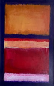 Mark Rothko American 1903 - 1970 Oil on Canvas painting In The Style of .Pollock Picasso Era