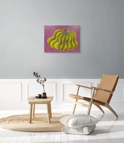 Yayoi Kusama (B.1929) Pumpkin Japanese In the Style of. Minimalism and Pop Art Era. Acrylic/Canvas