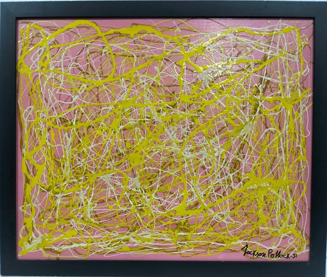 Jackson Pollock American 1912–1956 Oil and Enamel on Canvas in the style of. de Kooning, Rothko (1 of 8)