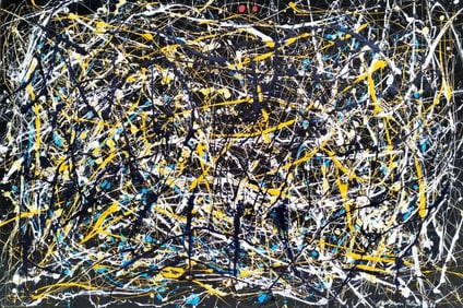 Jackson Pollock American 1912–1956 Oil and Enamel on Canvas in the style of. de Kooning, Rothko