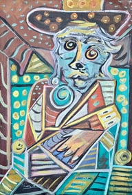 Pablo Picasso Spanish (1881–1973) Oil on Canvas in the style of. the Braque, Gris, Léger