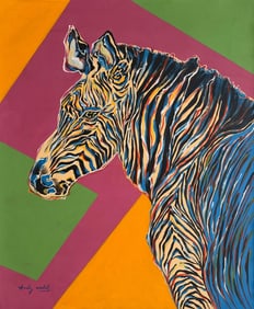 Andy Warhol American 1928-1987 Acrylic on Canvas, in the style of.Haring and Warhol Pop Art Era