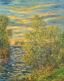Claude Monet French 1840 - 1926 Oil on Canvas in the style of. Renoir & Manet Impressionist Era.