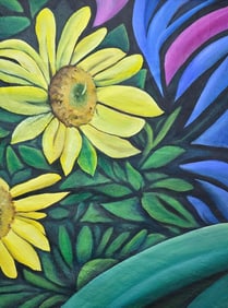 Georgia O’Keeffe, American (1887–1986) Oil on canvas, in the style of the Dali, Magritte Era