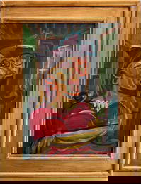 Pablo Picasso Spanish 1881-1973 Oil on Canvas in the style of.Dali,Magritte,Chagall & Picasso Era