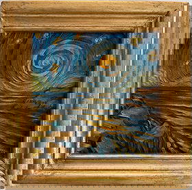 Vincent Van Gogh Dutch 1853-1890 Oil on Canvas painting in the style of . Gaugin Monet, Degas Period: Title: Radiant Whirl Technique: Oil on canvas Measures: 8 x 8 inches Year: Contemporary Condition: Excellent — vibrant pigments and well-preserved impasto surface. Provenance: Private collection, Mi