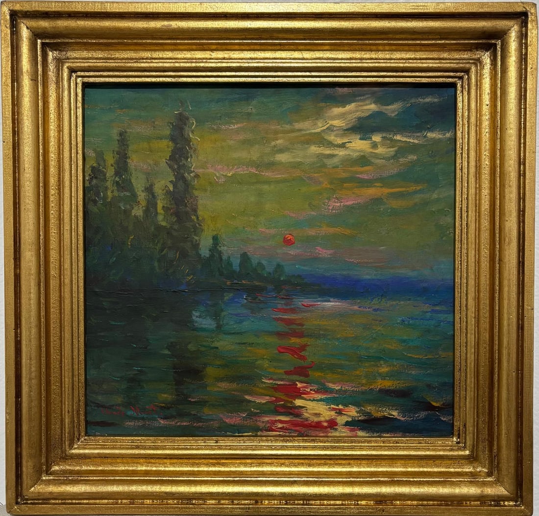 Claude Monet French 1840 - 1926 Oil on Canvas in the style of. Renoir Impressionist Era. (1 of 6)