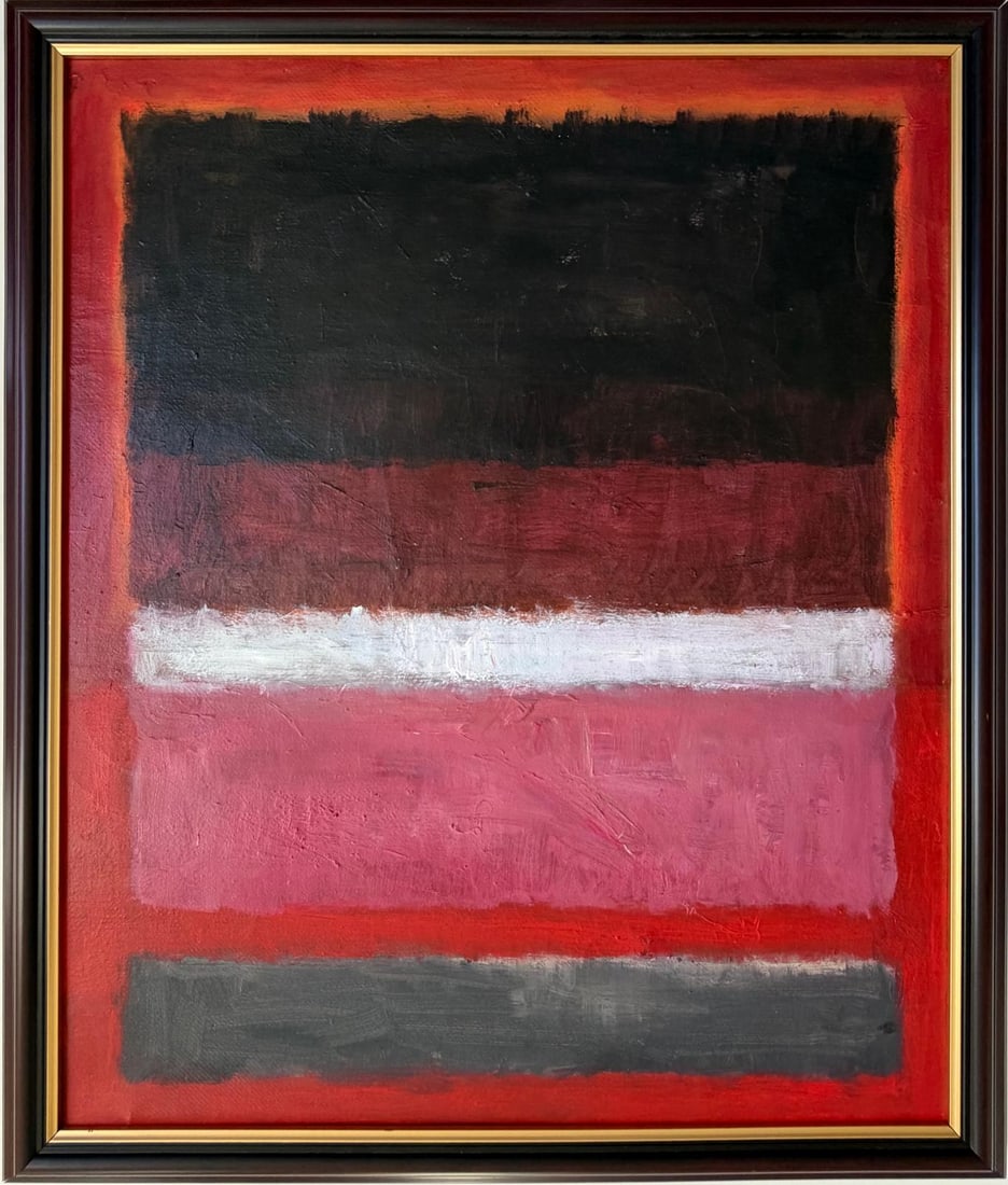 Mark Rothko (1903–1970) American Oil/Canvas Painting in the Style of Rothko Color Composition (1 of 9)