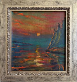 Claude Monet (1840–1926), French Oil on Canvas Painting in the Style of Monet Late 19th Century