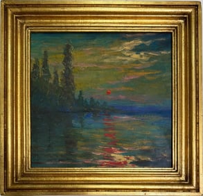 Claude Monet (1840–1926), French Oil on Canvas Painting in the Style of Monet Late 19th Century