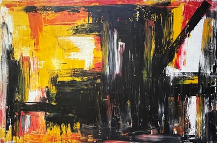 Franz Kline (1910–1962), American Oil on Canvas Painting in the Style of Kline, Mid-20th Century