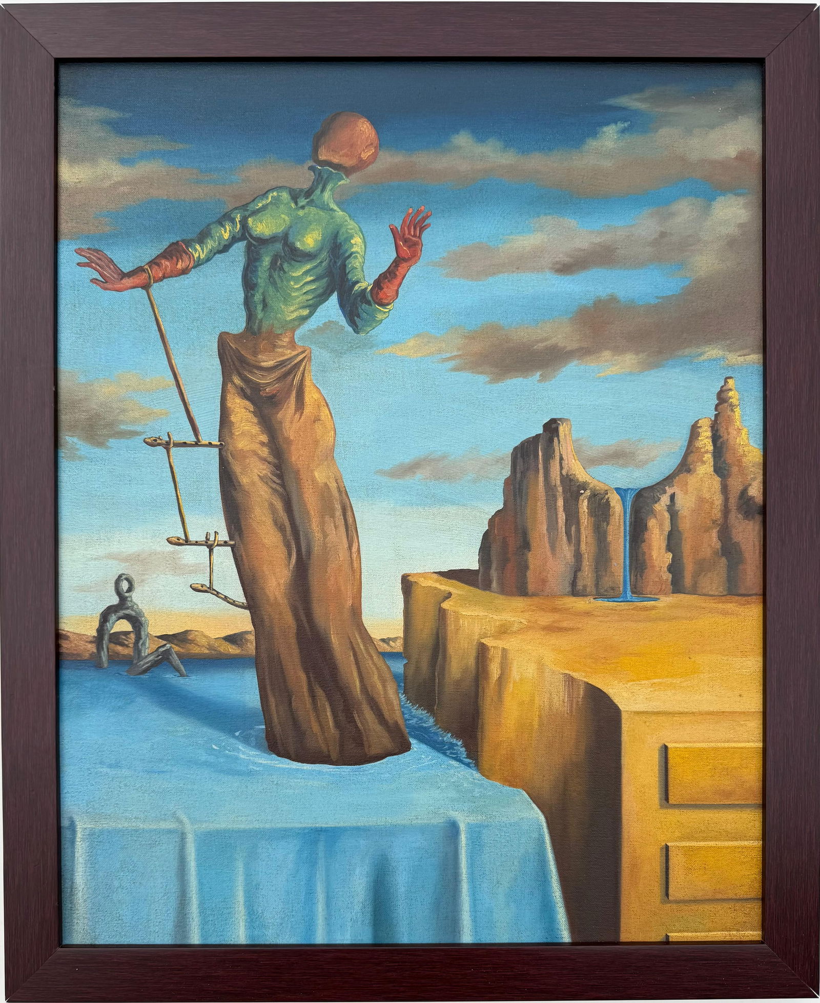 Salvador Dali Spanish 1904 - 1989 Oil on Canvas Painting in the style of. Picasso & Dali Surrealism (1 of 10)