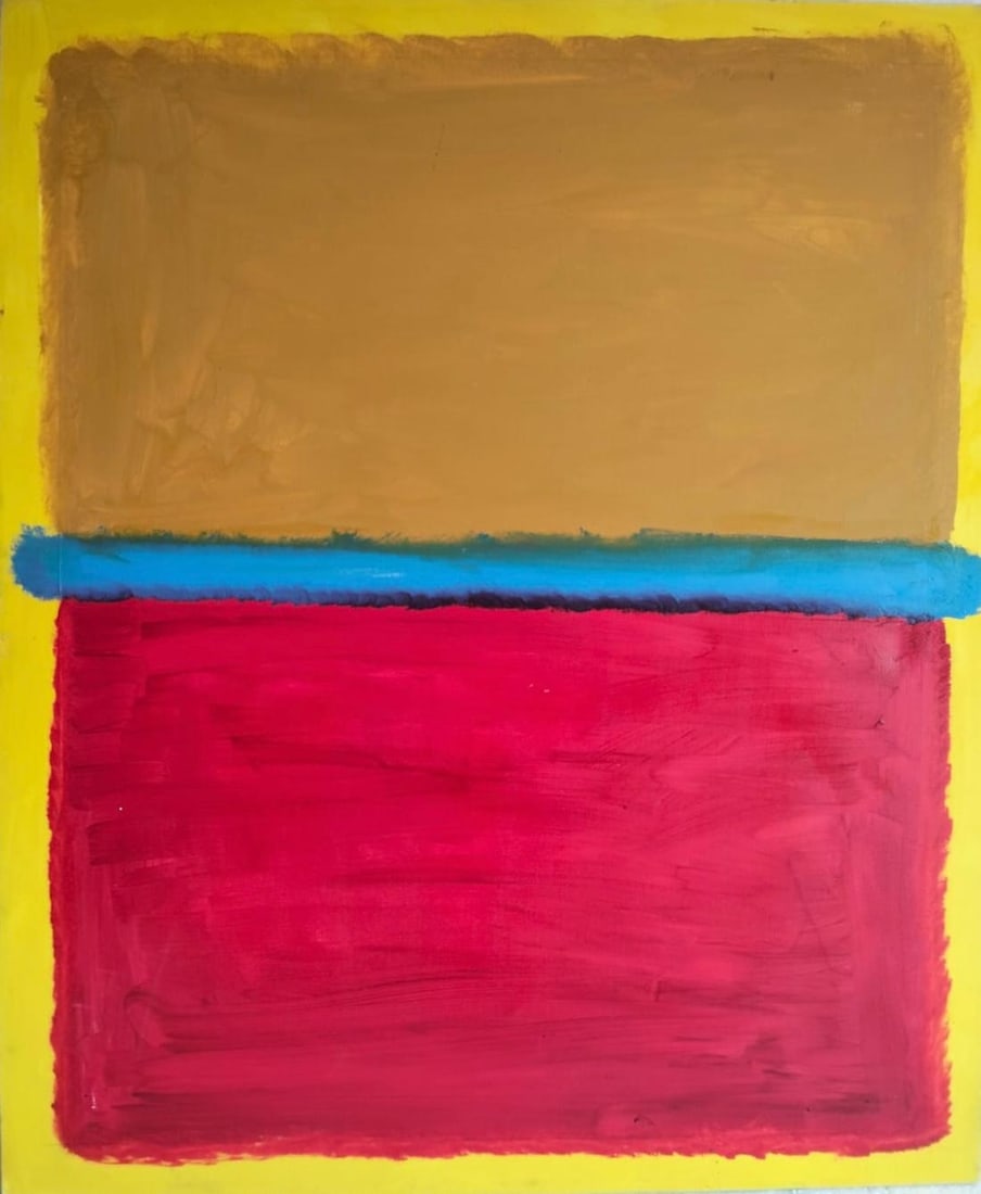 Mark Rothko Russian 1903 - 1970 Oil on Canvas painting in the style of. Pollock, Kline, Abstract Era (1 of 7)
