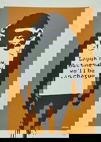 Banksy Limited Edition Print (AP239/600), “Laugh Now" In the Style of. Banksy & Basquiat: Title: Laugh Now Technique: Screenprint in colors on wove paper Measures: Image: 25.9 × 16.5 inches (65.8 × 42 cm) Sheet: 27.4 × 19.5 inches (69.5 × 49.5 cm) Year: Circa 2003–2004 Condition: Goo