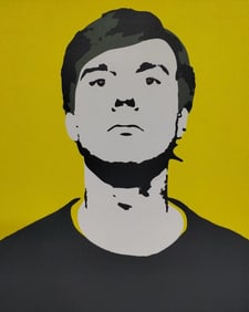 Andy Warhol 1928-1987 Silkscreen on Canvas in the style of. Warhol & Haring Pop Art