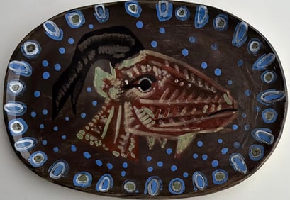 Pablo Picasso (In the Style Of), Ceramic Plate in the Style of Picasso. Magritte & Chagall Era