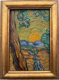 Vincent Van Gogh Dutch 1853-1890 Oil on Canvas painting in the style of. Gaugin, Monet, Degas Period