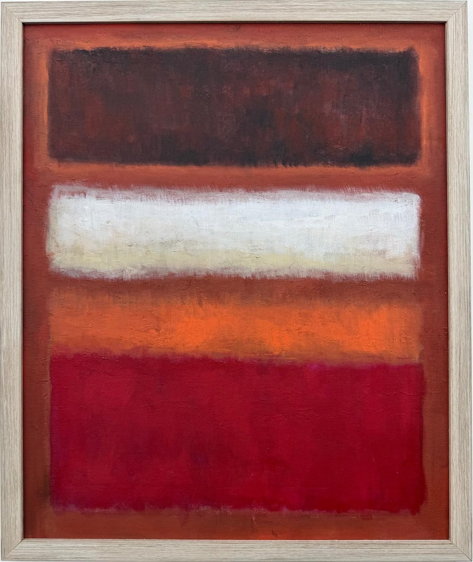 Mark Rothko Russian 1903 - 1970 Oil on Canvas painting in the style of. Pollock, Kline, Abstract Era (1 of 7)
