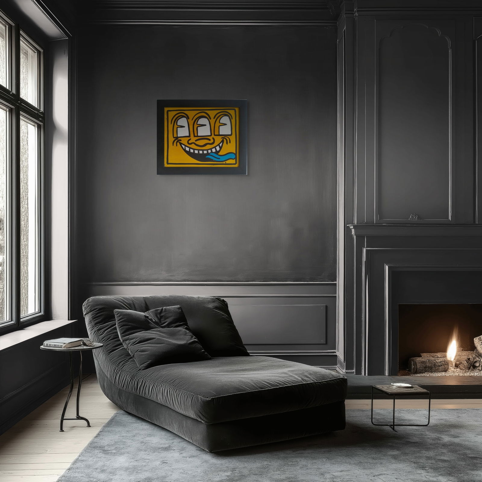 Keith Haring American 1958 - 1990 Acrylic/Masonite In The Style of. Warhol & Haring Pop Art Period. - 2