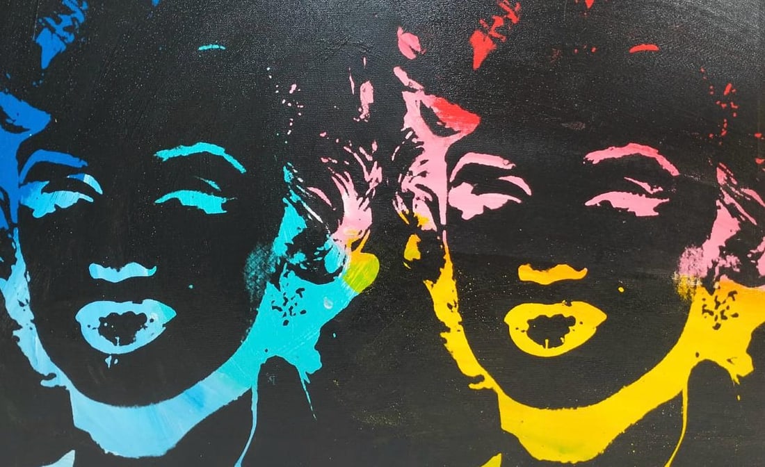Andy Warhol 1928-1987 Silkscreen on Canvas in the style of. Warhol & Haring Pop Art (1 of 6)