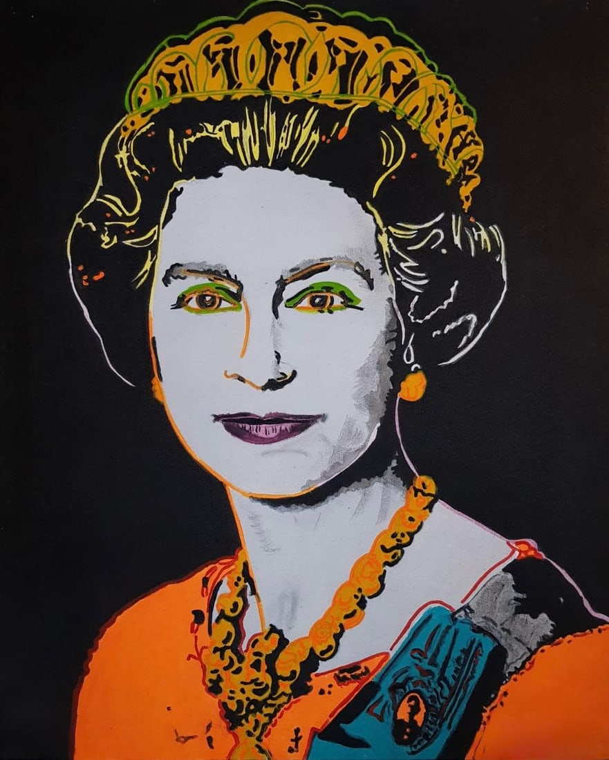 Andy Warhol 1928-1987 Acrylic on Canvas in the style of. Warhol & Haring Pop Art (1 of 5)