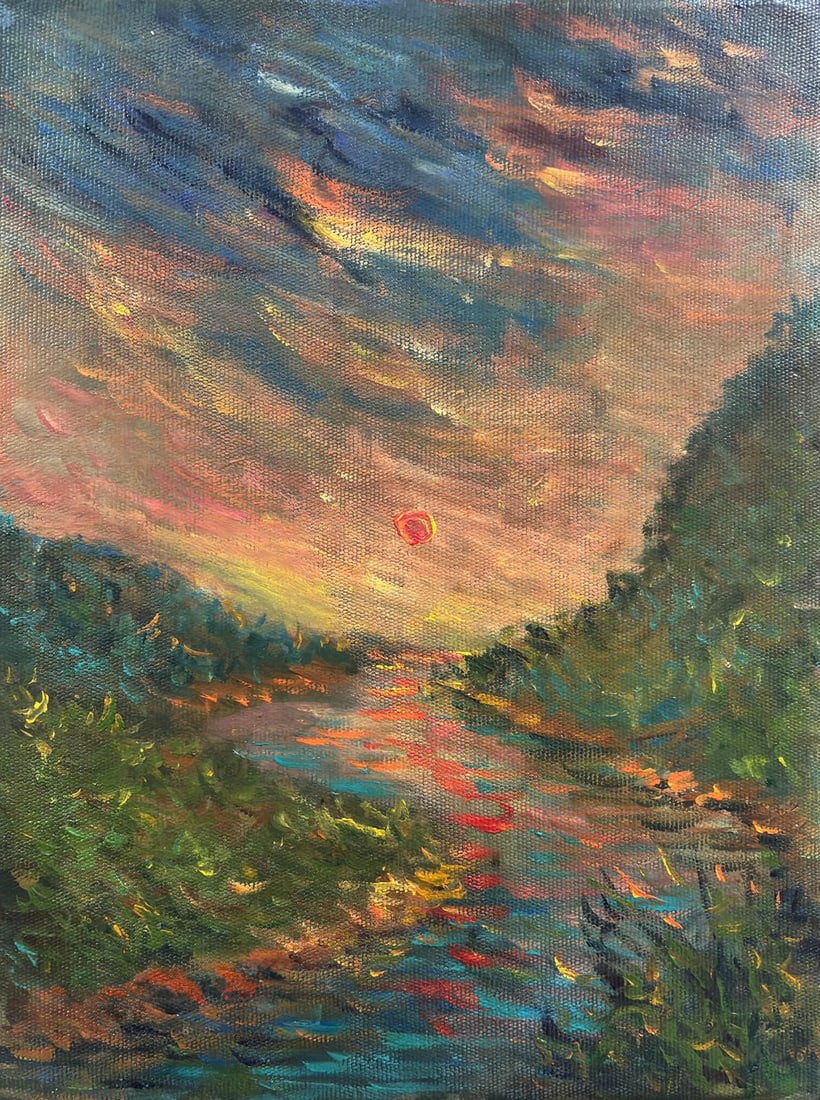 Claude Monet French 1840 - 1926 Oil on Canvas in the style of . Renoir & Manet Impressionist Era.: Title:Untitled Technique:Oil on canvas Measures:15 × 11 inches(38.1 × 27.94 cm) Year:Circa 1885–1895 Condition:Good condition. The canvas presents a stable pictorial surface with soft, fluid brush