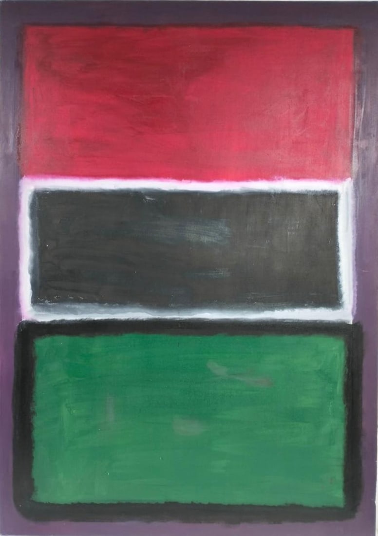 Mark Rothko American 1903 - 1970 Oil on Canvas painting in the style of. Pollock, Kline, Abstract (1 of 7)