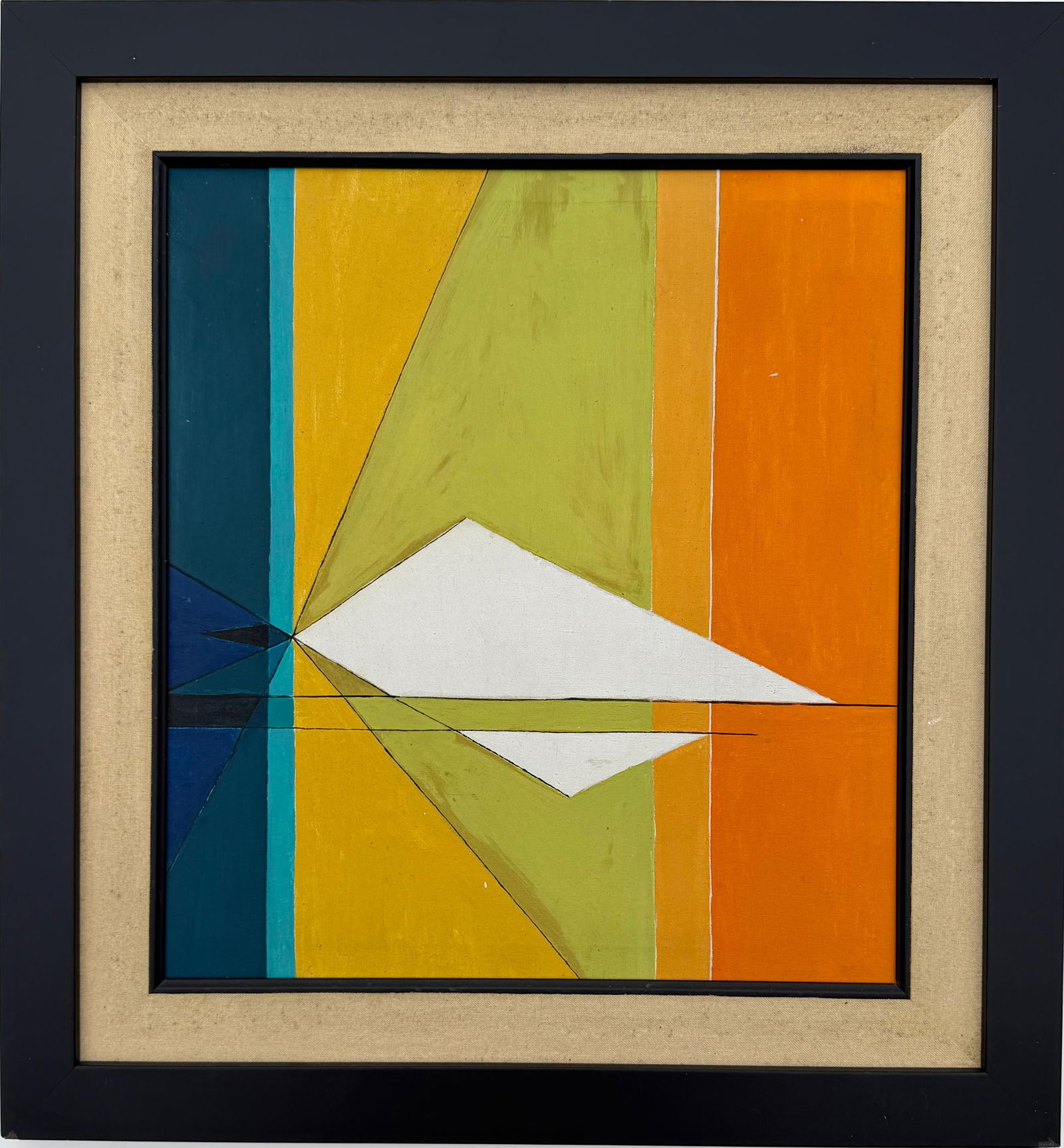 Ludwig Sander American Oil on Canvas, In the Style of. Pollock, Kline, Abstract Era (1 of 5)