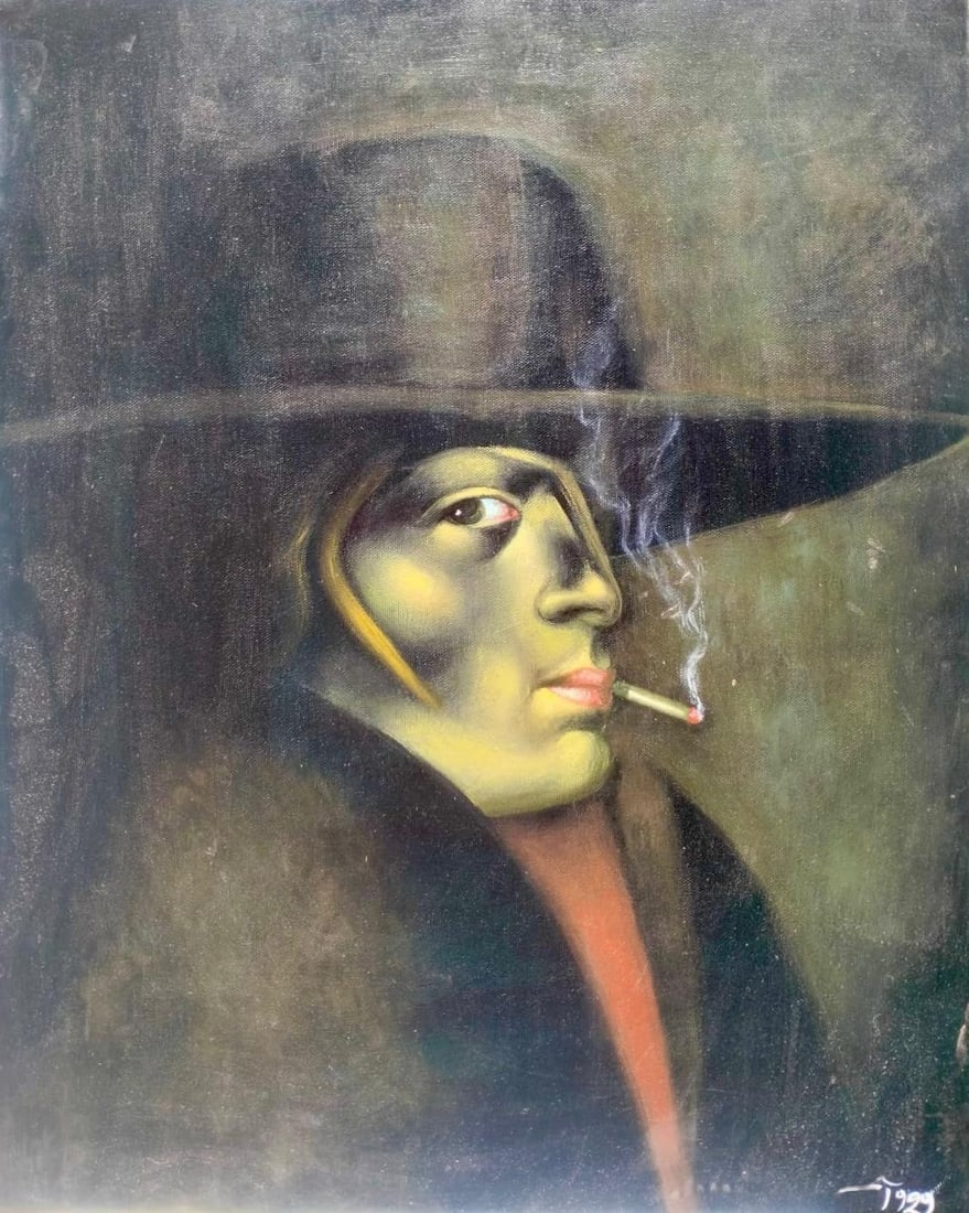 Salvador Dali Spanish 1904 - 1989 Oil on Canvas Painting in the style of. Picasso & Dali Surrealism: Title: Untitled Technique: Oil on canvas Measures:20 × 16 inches(50 × 40 cm) Year: Circa 1929 Condition:Good overall condition. The canvas presents a stable pictorial surface with light, age-appropr