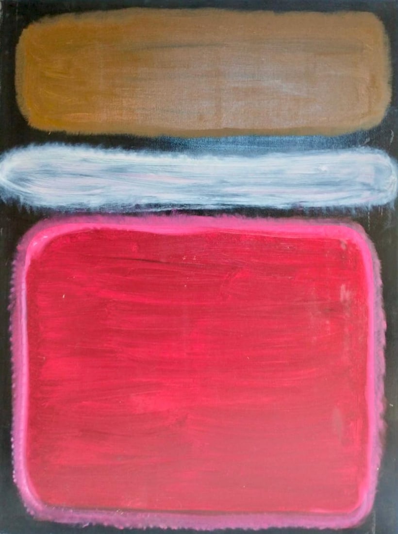 Mark Rothko American 1903 - 1970 Oil on Canvas painting in the style of. Pollock, Kline, Abstract (1 of 7)