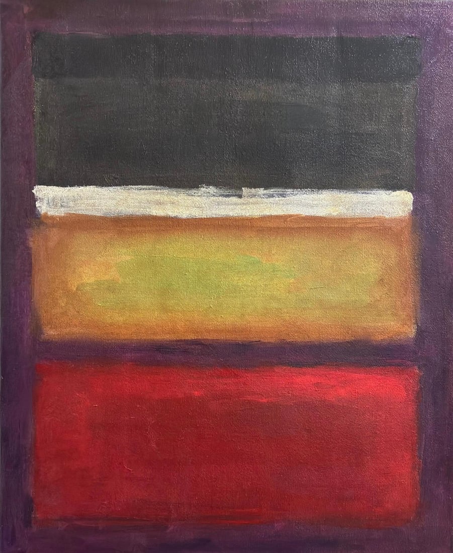 Mark Rothko American 1903 - 1970 Oil on Canvas painting in the style of. Pollock, Kline, Abstract (1 of 6)