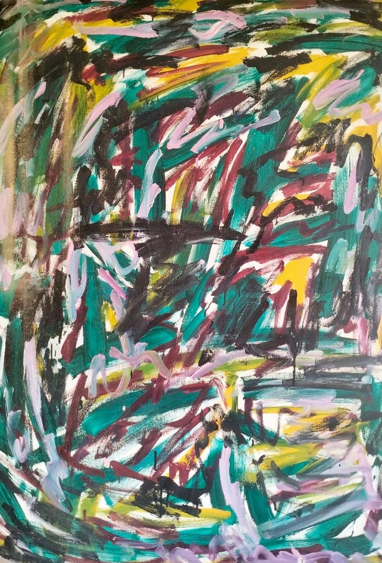 Joan Mitchell American Oil On Canvas Painting in the style of. Pollock & Mitchell. Abstract Era (1 of 6)