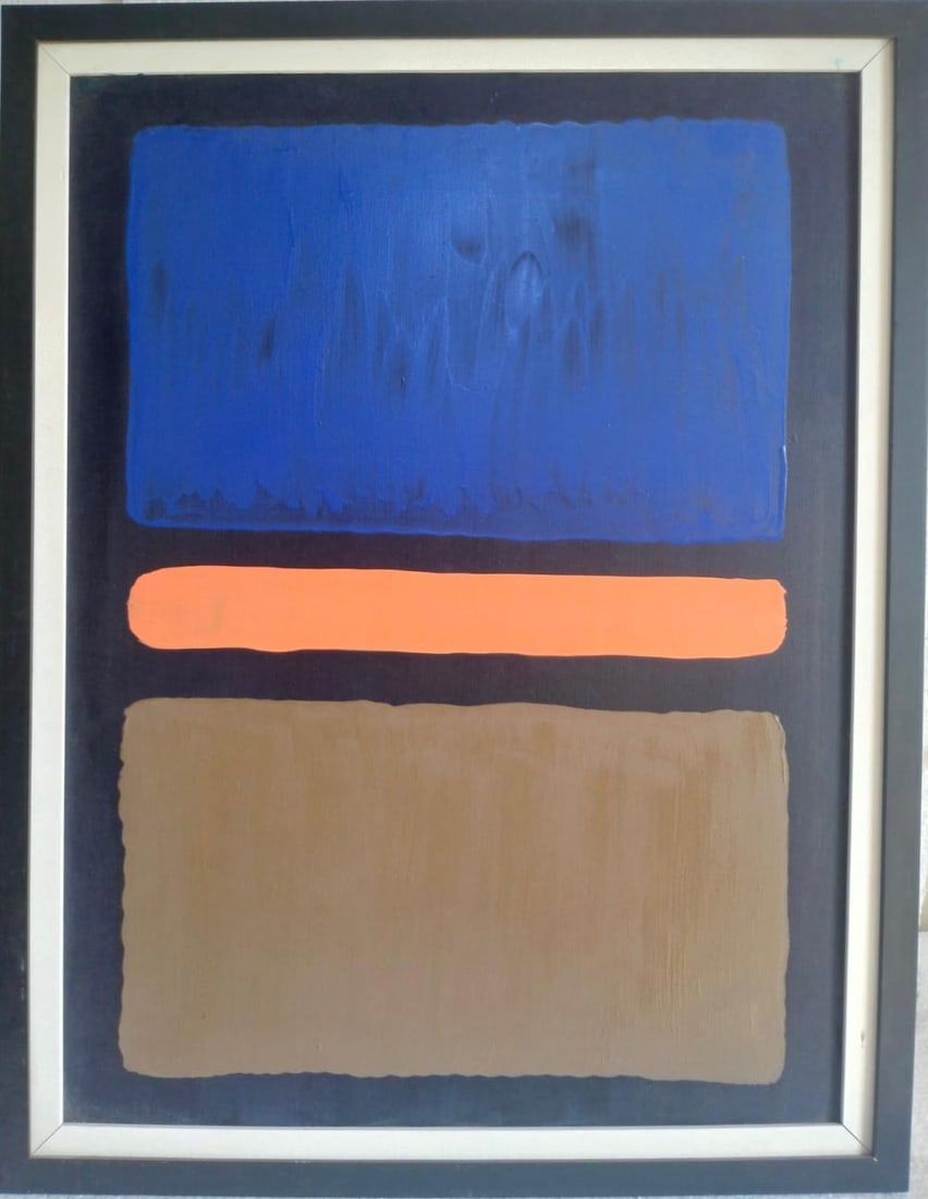 Mark Rothko Russian 1903 - 1970 Oil on Canvas painting in the style of. Pollock, Kline, Abstract Era (1 of 6)