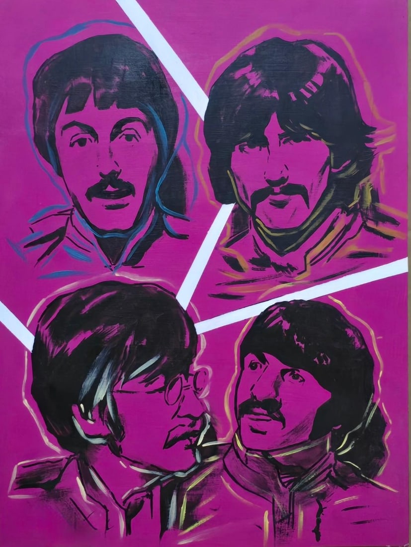 Andy Warhol American 1928-1987 Gouache on Paper Painting in the style of. Pop Art Era (1 of 5)