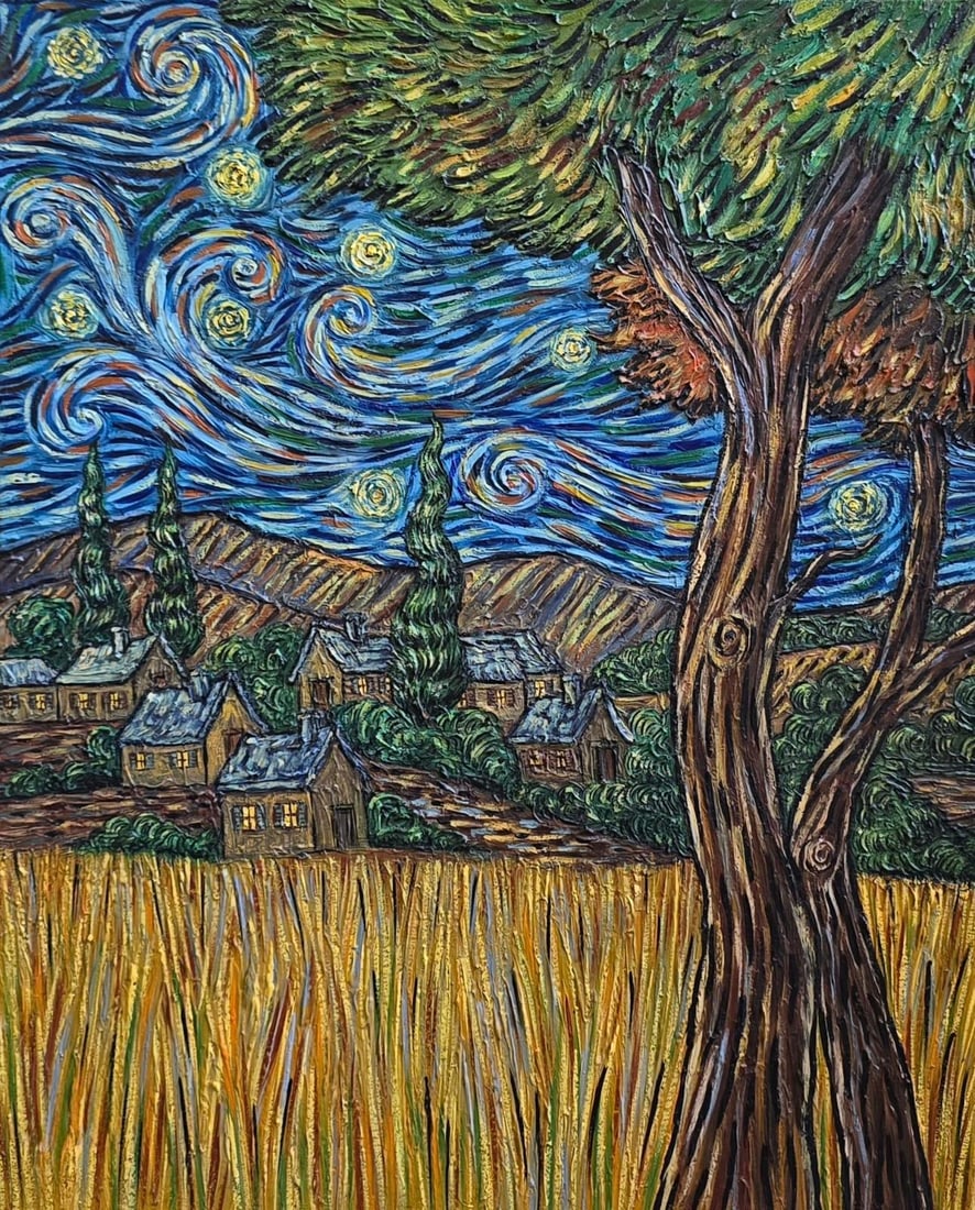 Vincent Van Gogh Dutch 1853-1890 Oil on Canvas painting in the style of. Gaugin, Monet, Degas Period: Title:Untitled Technique:Oil on canvas Measures:20 × 16 inches(50.8 × 40.64 cm) Year:Circa 1880s–1890s Condition:Good overall condition. The canvas is structurally sound, with a stable pictorial s