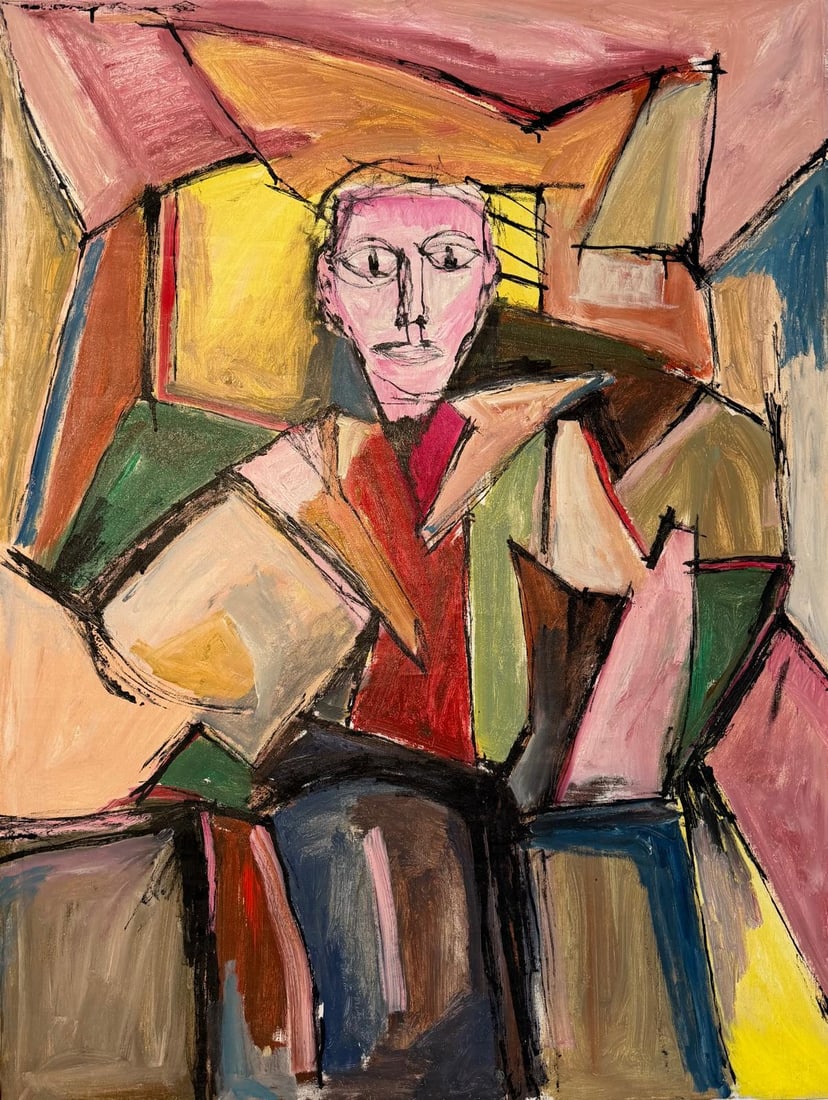Jack Tworkov American Oil on Canvas In the Style of. De Kooning and Tworkov Abstract (1 of 4)