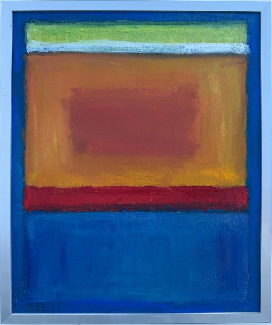 Mark Rothko American 1903 - 1970 Oil on Canvas painting in the style of. Pollock, Kline, Abstract (1 of 6)
